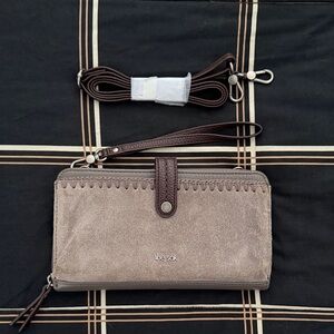 The Sak Suede Wallet with Strap
